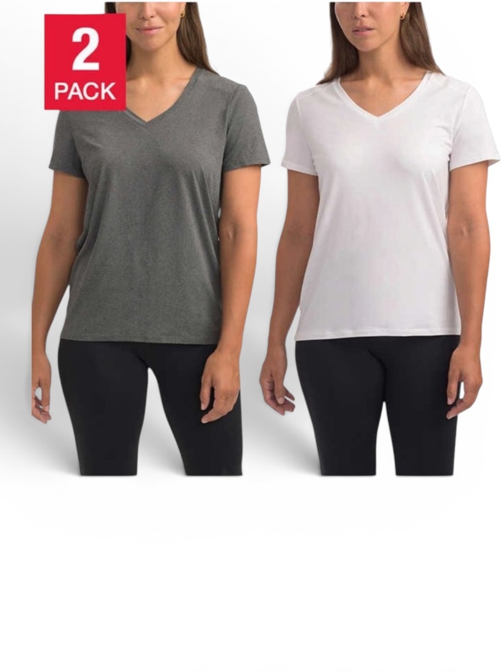 Lole Women's V-Neck Tee 2-Pack Short Sleeve